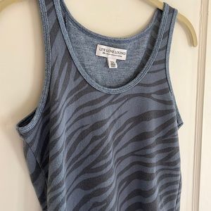 Live Love Lounge blue tank size small